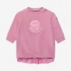 Baby Girls Logo Sweater Dress In Pink -Monna Clothing Shop MONA3048 527 1
