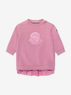 Baby Girls Logo Sweater Dress In Pink