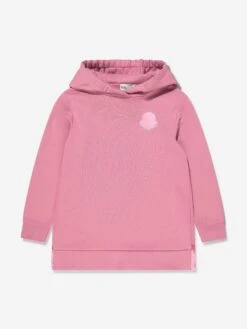 Girls Hooded Sweater Dress In Pink