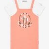 Baby Girls T-Shirt And Dress Set In Peach