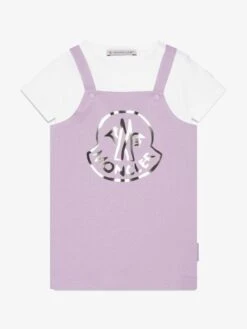 Baby Girls T-Shirt And Dress Set In Lilac