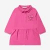 Baby Girls Long Sleeve Pocket Dress In Pink 2 Baby Girls Long Sleeve Pocket Dress In Pink -Monna Clothing Shop MONCLER D66808 1
