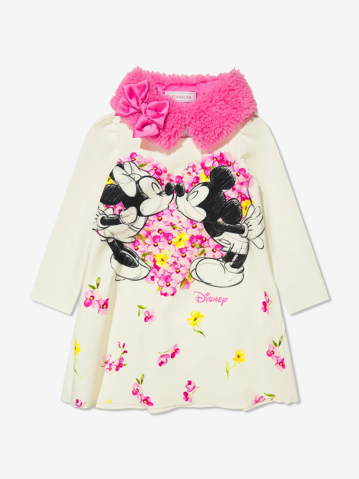 Monnalisa Girls Long Sleeve Mickey And Minnie Dress 5 Monnalisa Girls Long Sleeve Mickey And Minnie Dress - Image 3