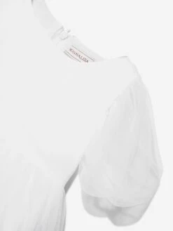 Monnalisa Girls Embroidered Cherry Tulle Dress In White 9 Monnalisa Girls Embroidered Cherry Tulle Dress In White -Monna Clothing Shop MONNALISA D53678 4