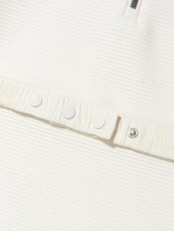 Girls Half Zip Polo Dress In White 9 Girls Half Zip Polo Dress In White -Monna Clothing Shop MONS3192 034 4