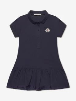 Girls Polo Dress In Navy