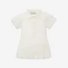 Baby Girls Branded Polo Dress In White -Monna Clothing Shop MONS4043 NATURAL 1