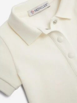 Baby Girls Branded Polo Dress In White -Monna Clothing Shop MONS4043 NATURAL 3