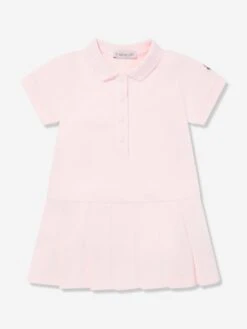 Baby Girls Branded Polo Dress In Pink