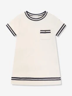 Girls A-Line Pocket Dress In Ivory