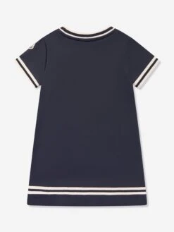 Girls A-Line Pocket Dress In Navy -Monna Clothing Shop MONS4108 NAVY 2