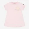 Girls Fit And Flare Logo Dress In Pink