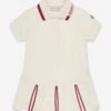 Girls Logo Polo Dress In Ivory -Monna Clothing Shop MONS4119 CREAM 1