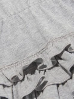 Baby Girls Frilly T-Shirt Dress In Grey -Monna Clothing Shop MONS4153 GREY 4