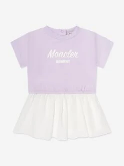 Baby Girls Logo T-Shirt Dress In Purple