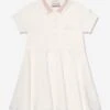 Girls Logo Polo Dress In White -Monna Clothing Shop MONS4229 NATURAL 1