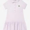Girls Logo Polo Dress In Purple