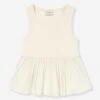 Girls Sleeveless Dress In Ivory 1 Girls Sleeveless Dress In Ivory -Monna Clothing Shop MONS4238 CREAM 1