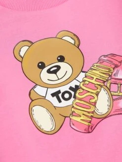 Girls Teddy Bear Sweater Dress In Pink -Monna Clothing Shop MOSA3047 52458 3