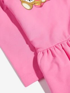 Girls Teddy Bear Sweater Dress In Pink -Monna Clothing Shop MOSA3047 52458 4
