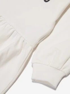 Girls Teddy Logo Sweater Dress In Ivory -Monna Clothing Shop MOSA3048 10063 4