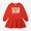 Girls Teddy Logo Sweater Dress In Red -Monna Clothing Shop MOSA3049 50109 1