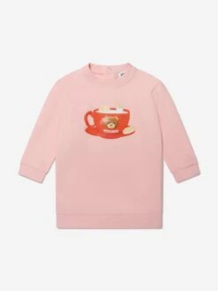 Baby Girls Teacup Sweater Dress In Pink