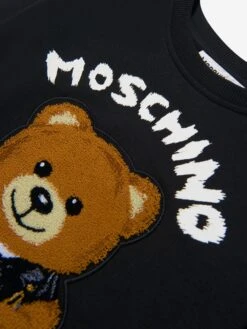 Girls Teddy Bear Logo Dress -Monna Clothing Shop MOSCHINO C46946 3