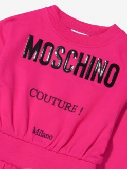 Girls Couture Logo Sweater Dress -Monna Clothing Shop MOSCHINO U87848 3