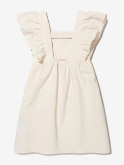 Girls Teddy Ruffle Sleeve Dress In White 9 Girls Teddy Ruffle Sleeve Dress In White -Monna Clothing Shop MOSS3044 10063 2