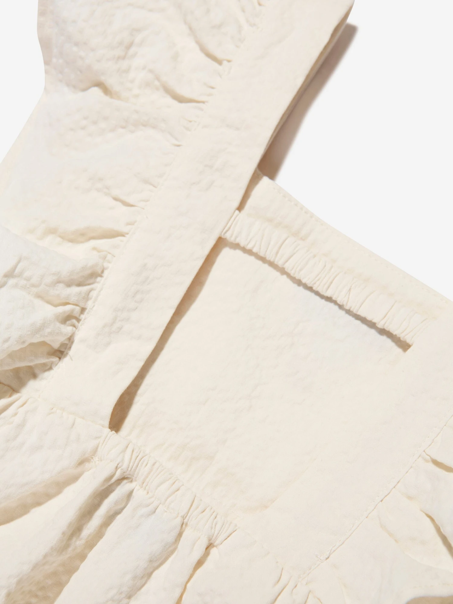 Girls Teddy Ruffle Sleeve Dress In White 7 Girls Teddy Ruffle Sleeve Dress In White - Image 5