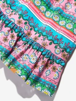 Girls Sleeveless Patterned Dress In Multicolour 9 Girls Sleeveless Patterned Dress In Multicolour -Monna Clothing Shop MOSS3054 84293 4