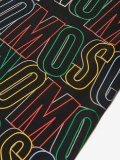 Girls Maxi Logo Dress In Black -Monna Clothing Shop MOSS4035 BLACK 3