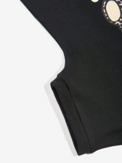 Girls Teddy Logo Jersey Dress In Black -Monna Clothing Shop MOSS4037 BLACK 4