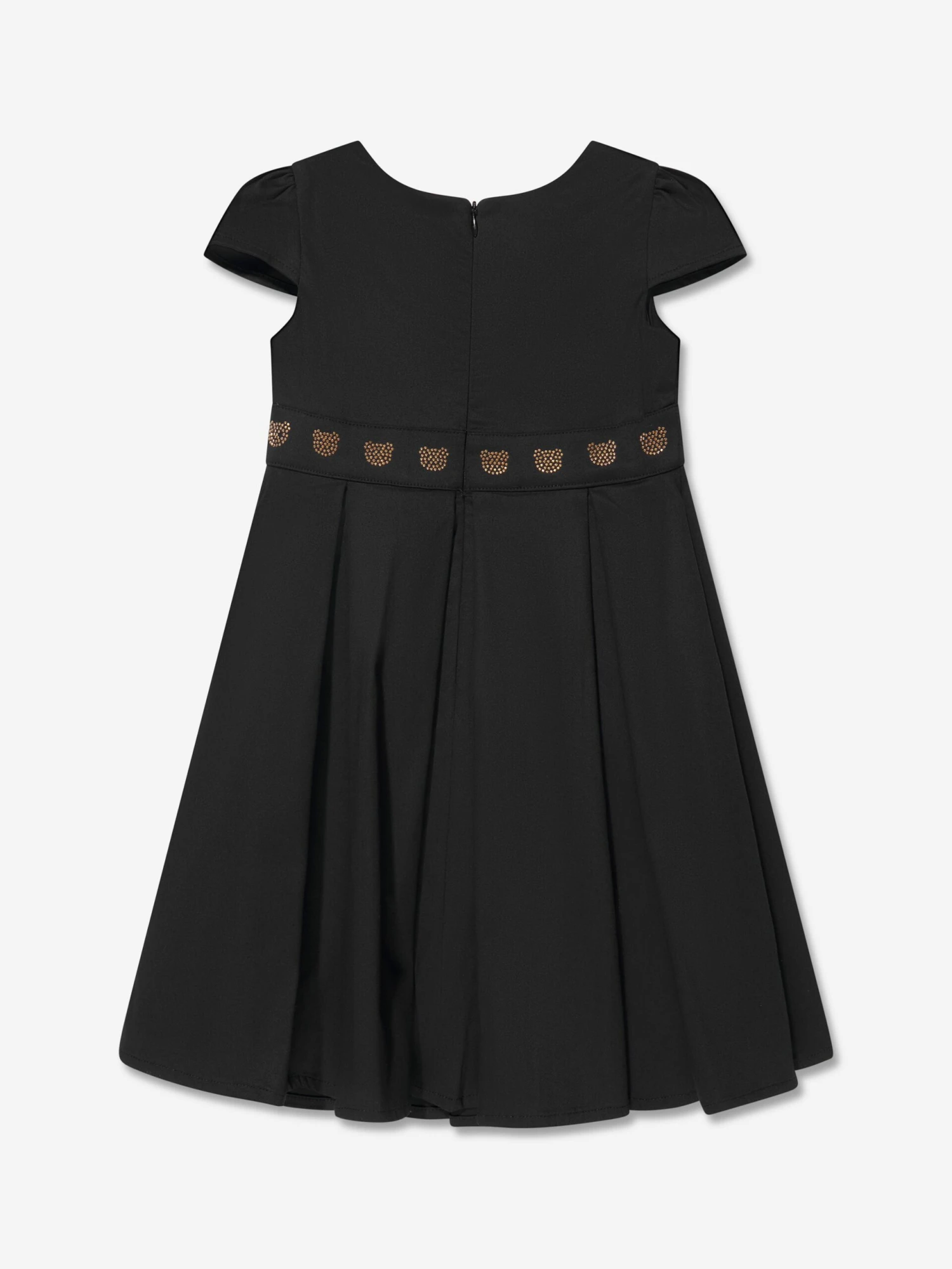 Girls Studded Teddy Logo Dress In Black 4 Girls Studded Teddy Logo Dress In Black - Image 2