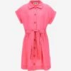 Girls Logo Shirt Dress In Pink