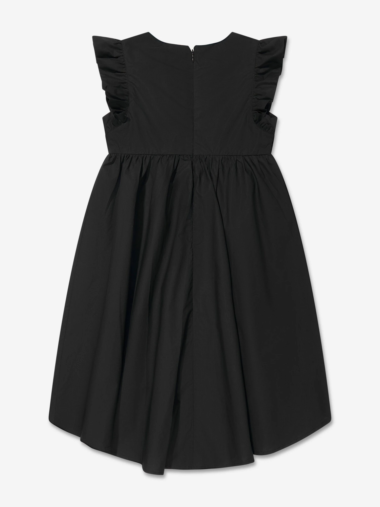 Girls Cotton Logo Dress In Black 4 Girls Cotton Logo Dress In Black - Image 2