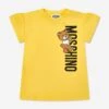 Baby Girls Teddy Logo Jersey Dress In Yellow