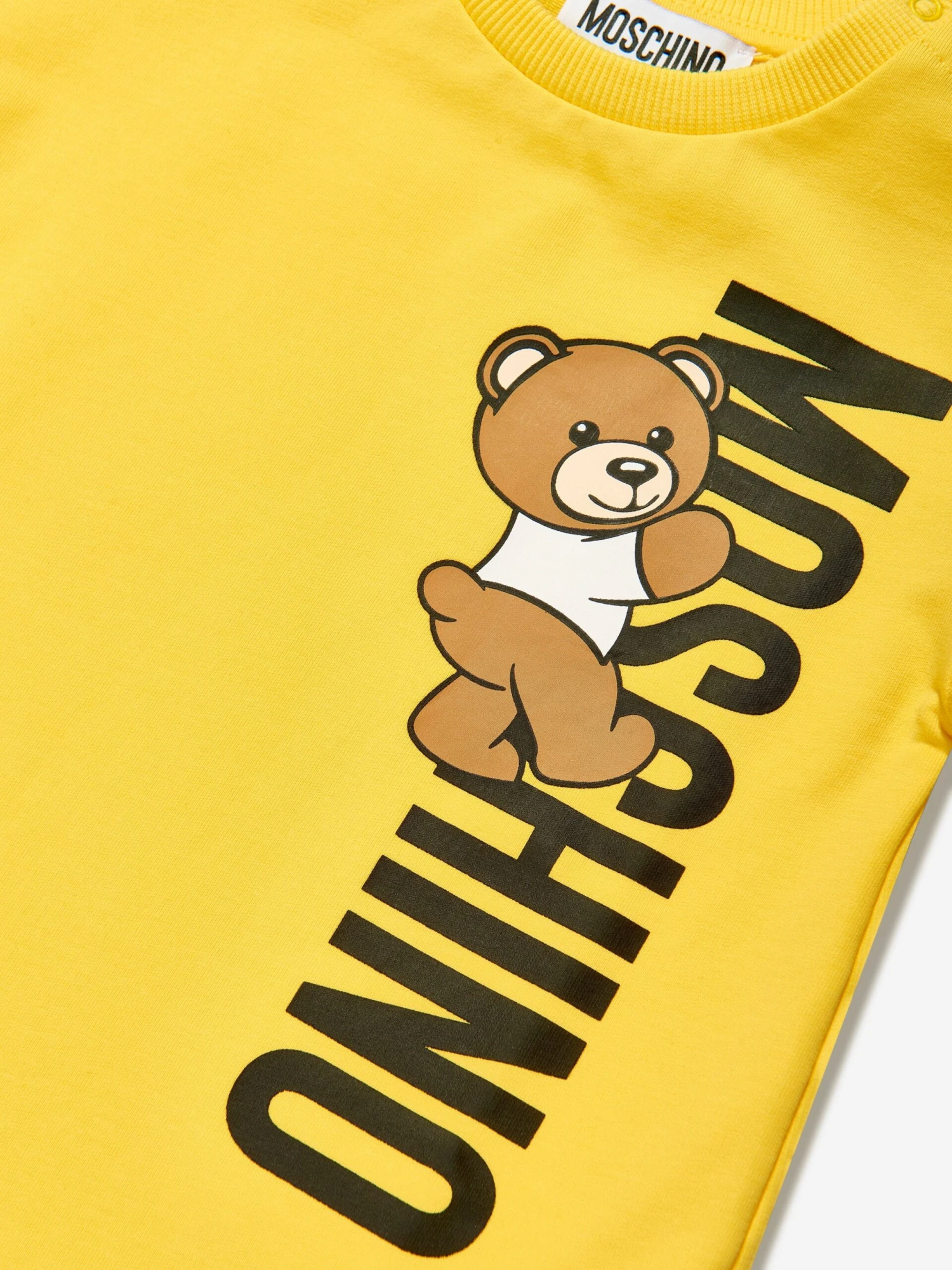 Baby Girls Teddy Logo Jersey Dress In Yellow 5 Baby Girls Teddy Logo Jersey Dress In Yellow - Image 3