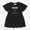 Baby Girls Logo Jersey Dress In Black