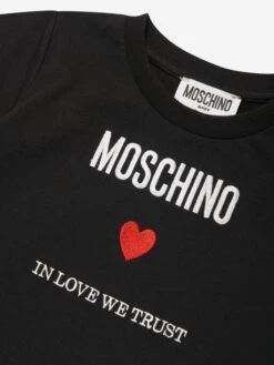 Baby Girls Logo Jersey Dress In Black 8 Baby Girls Logo Jersey Dress In Black -Monna Clothing Shop MOSS4149 BLACK 3