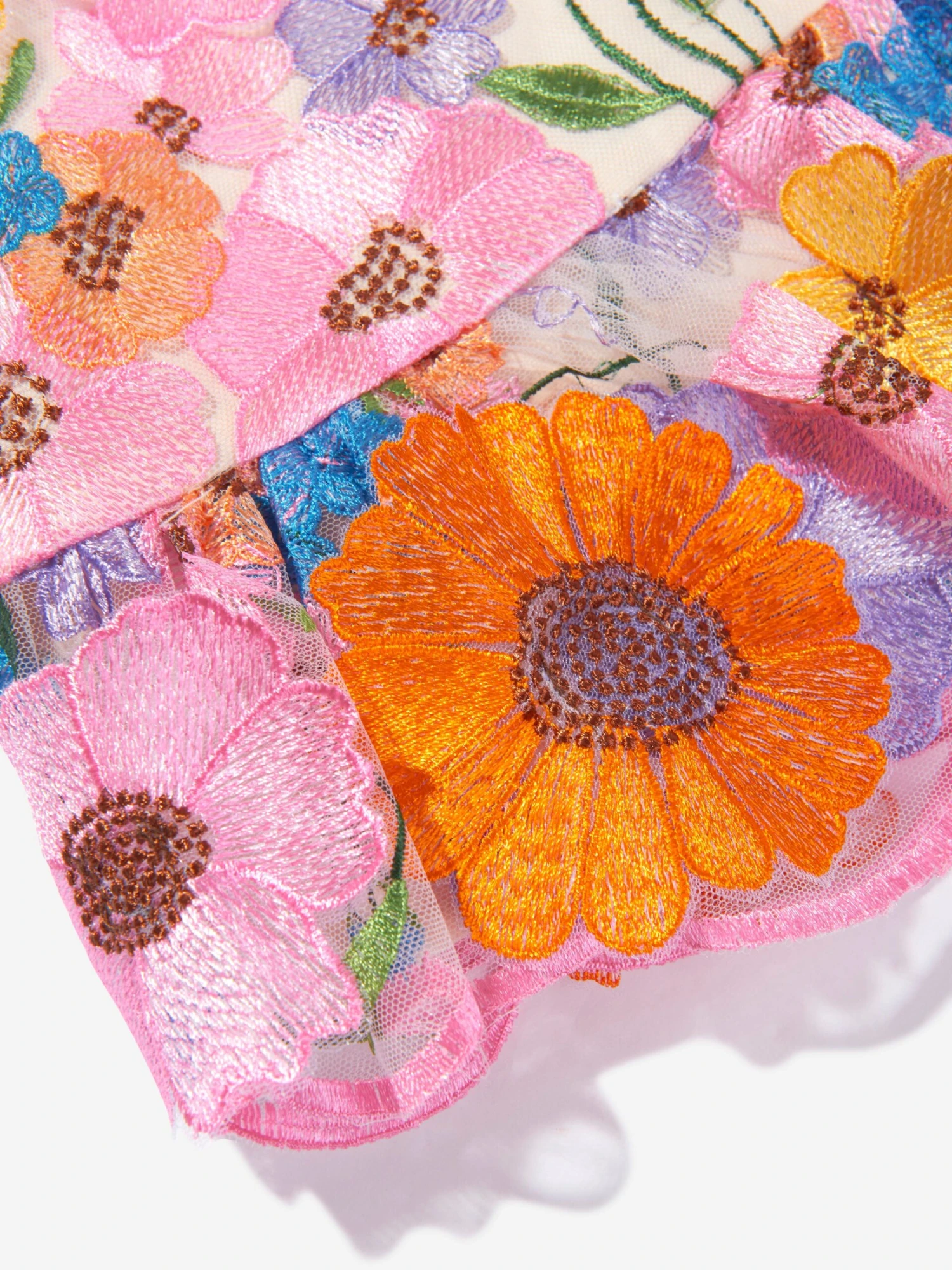 Girls Giselle Embroidered Dress In Pink 6 Girls Giselle Embroidered Dress In Pink - Image 4