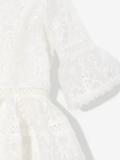 Girls Sadie Embroidered Maxi Dress In Ivory -Monna Clothing Shop MRLS4008 IVORY 3