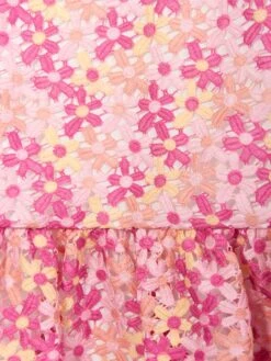 Girls Pixie Embroidered Dress In Multicolour -Monna Clothing Shop MRLS4015 FLORAL 4