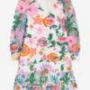 Girls Stella Embroidered Dress In Multicolour 2 Girls Stella Embroidered Dress In Multicolour -Monna Clothing Shop MRLS4021 FLORAL 1