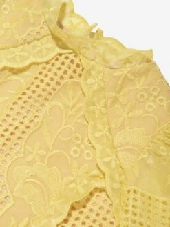 Girls Penelope Mini Dress In Yellow -Monna Clothing Shop MRLS4022 YELLOW 3