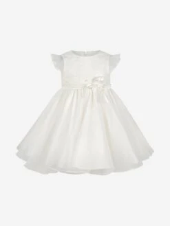 Girls Dress - Organza & Lace Trim Ceremonial Dress