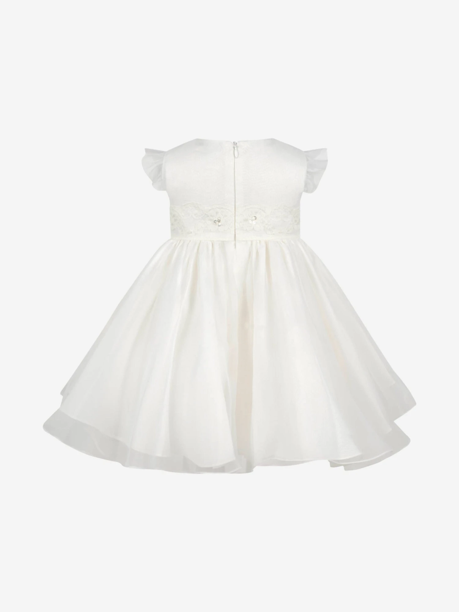 Girls Dress - Organza & Lace Trim Ceremonial Dress 4 Girls Dress - Organza & Lace Trim Ceremonial Dress - Image 2