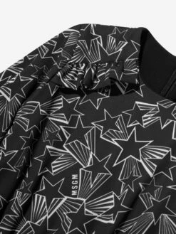 MSGM Girls Georgette Dress In Black -Monna Clothing Shop MSGA3010 110 3
