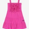MSGM Girls Ruffle Dress In Pink -Monna Clothing Shop MSGS3044 044 1